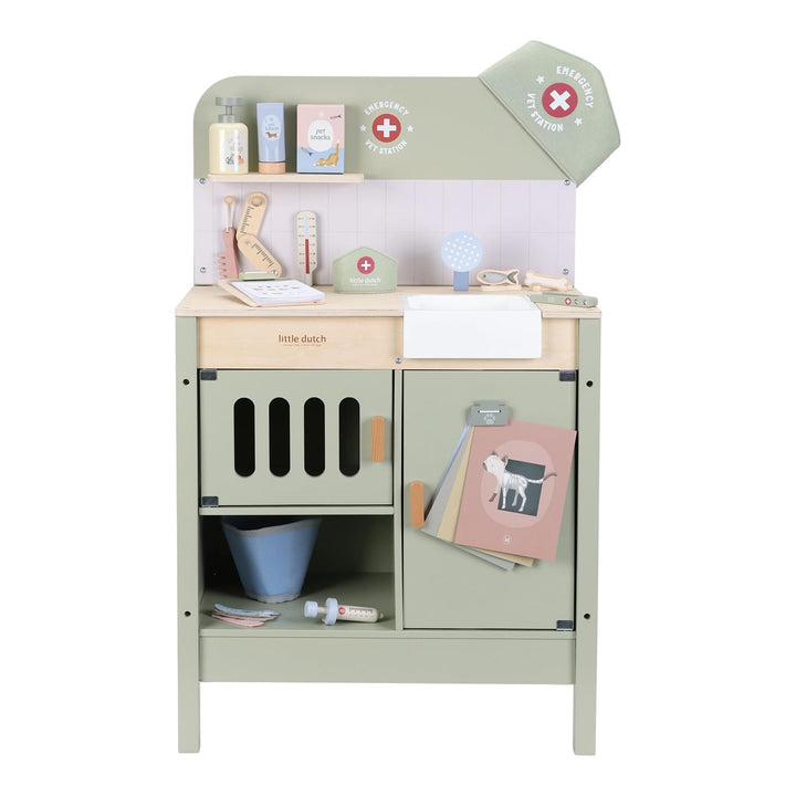 Little Dutch 2546 Holz Kindertierarztpraxis inkl. Zubehör - Mint