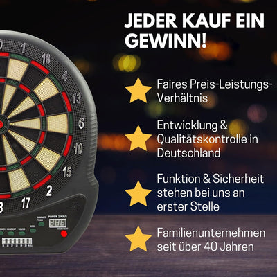 Best Sporting Dartscheibe elektronisch Blackpool I elektronische Dartscheibe mit LED-Anzeigen I E-Da