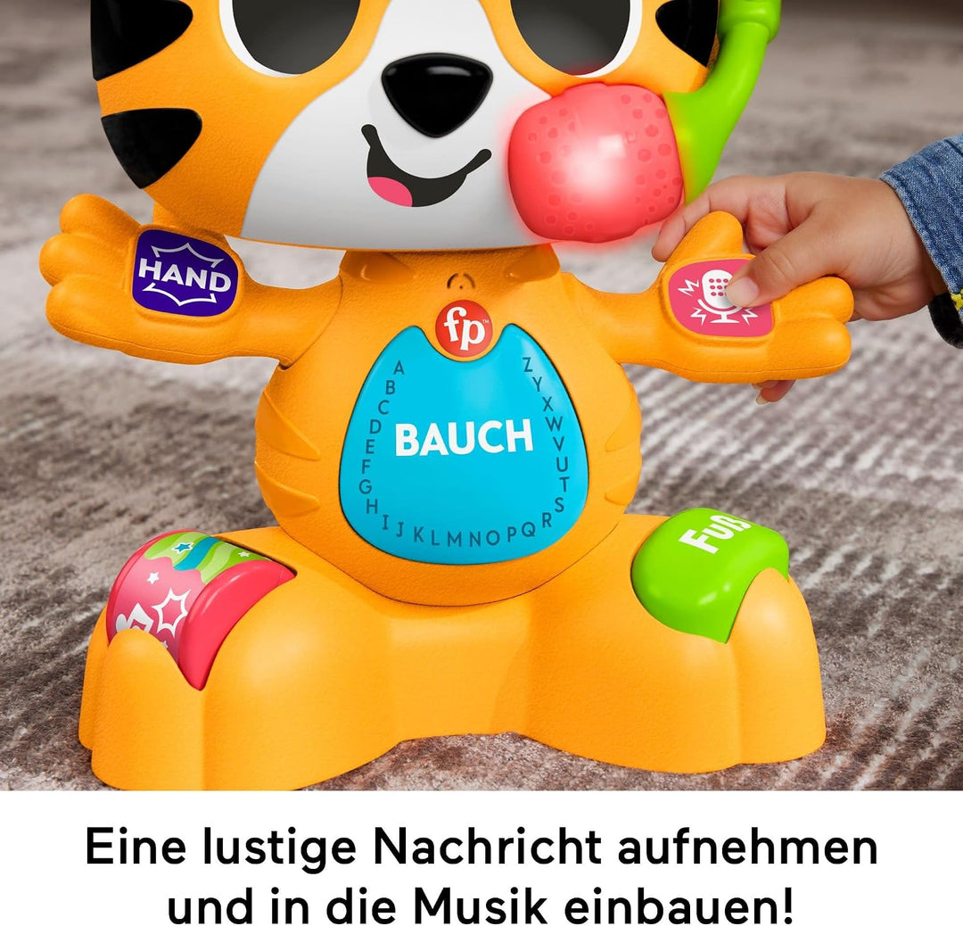 Fisher-Price Lernspielzeug für Babys und Kleinkinder, Beat Bande Lern &amp; Tanz Tiger Justin mit Geräus