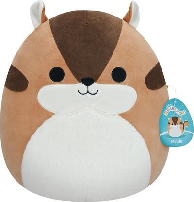 Squishmallows SQCR04134 - Melzie das Streifenhörnchen 30 cm, offizielles Kelly Toys Plüsch, superwei