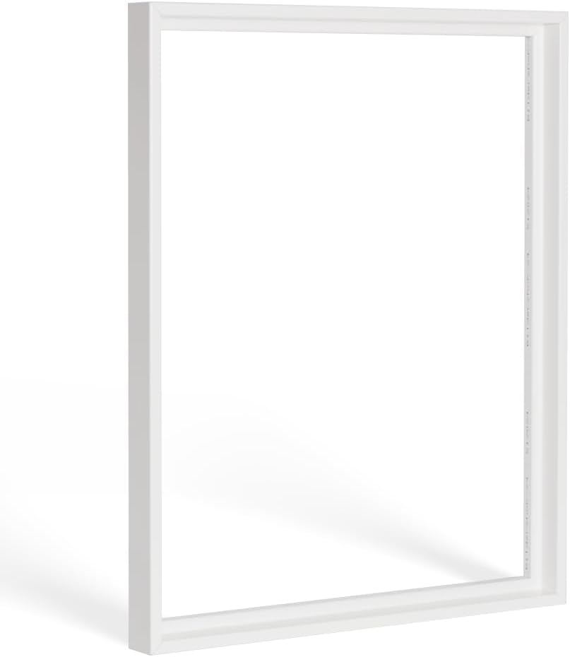 Bildershop-24 Schattenfugenrahmen Lemgo für Keilrahmenbilder und Leinwände 90x150cm Weiss Matt