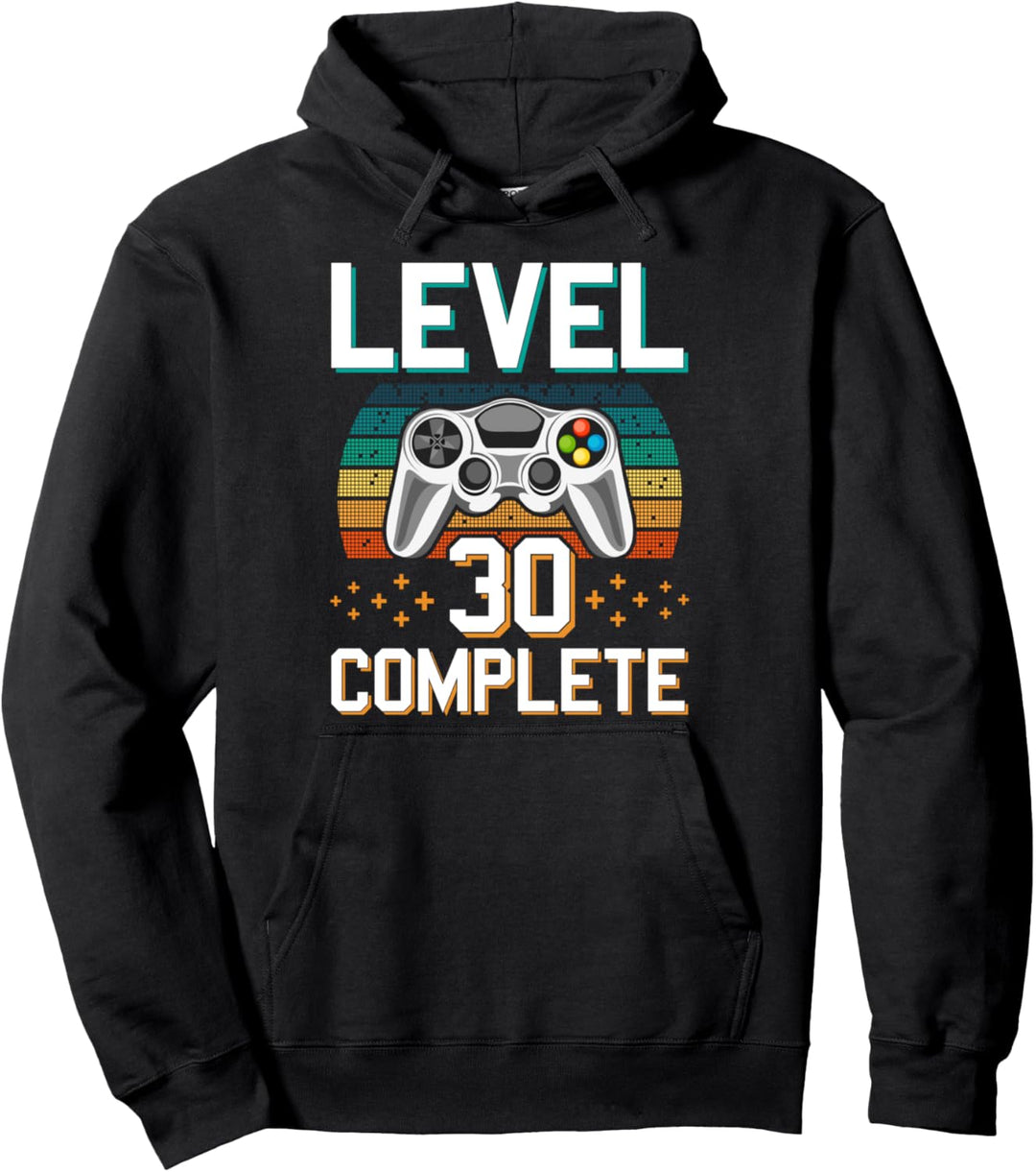 Level 30 Complete 30 Jahre Gamer Zocker Männer Geschenk Pullover Hoodie