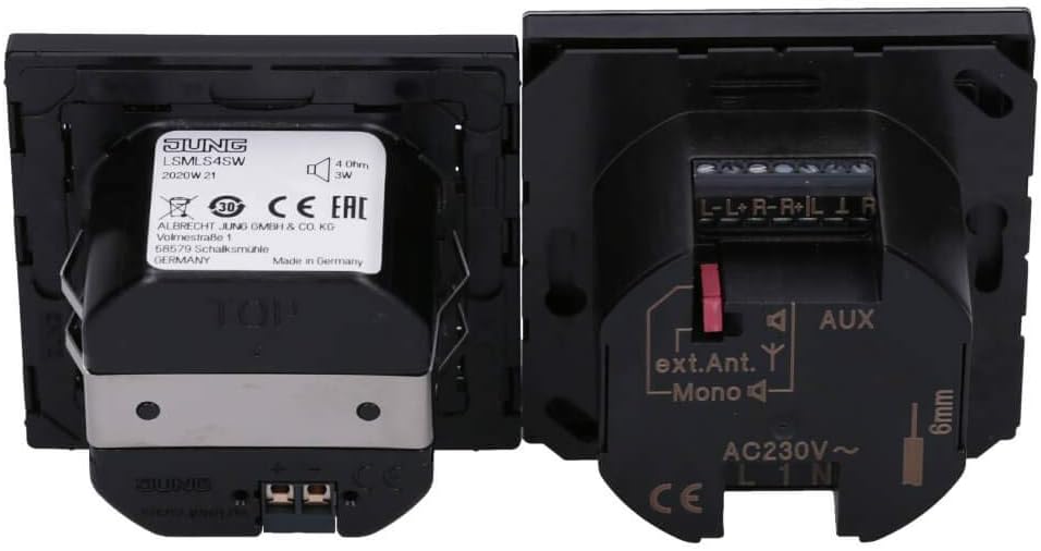 Jung Smart DAB+ Digitalradio DAB LS1 BT SW Bluetooth SetMono1LS Radio 4011377172678 Schwarz mit 1 La