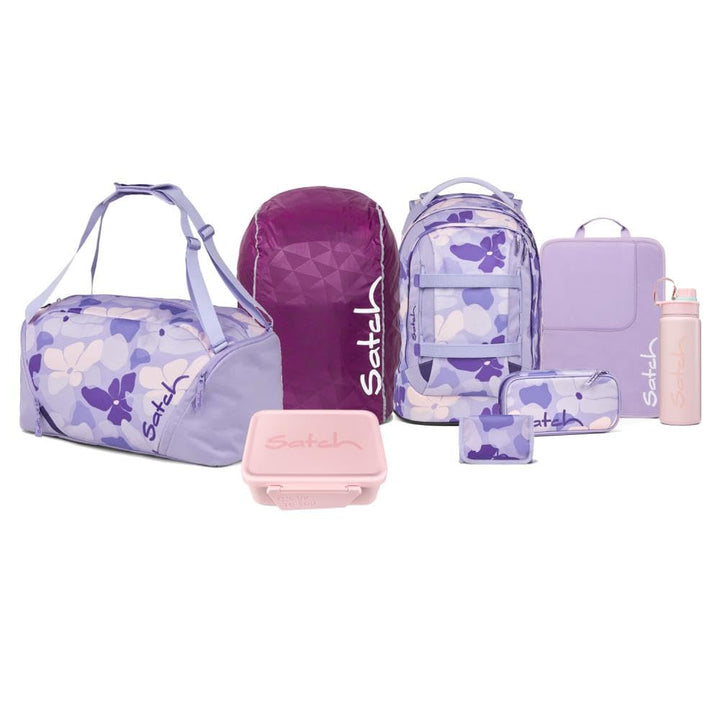 Satch Pack Kollektor Edition Schulrucksack Set 8tlg. inkl. Brotdose und Trinkflasche (Lilac Blossom)