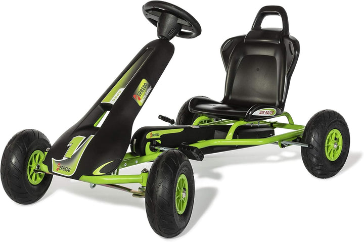 Ferbedo Go AR 8G (Gokart/Kart in schwarz/grün, mit Soundlenkrad und Luftbereifung, ab ca. 5-11 Jahre