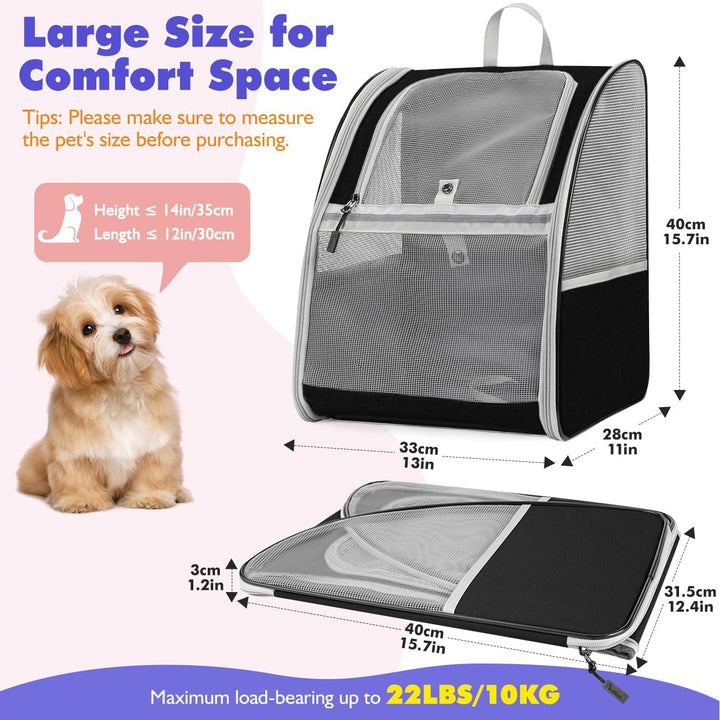 Pawaboo katzenrucksack, hunderucksack für Katzen Hunde Welpen mit Fenster, Haustier Rucksack cat Bac