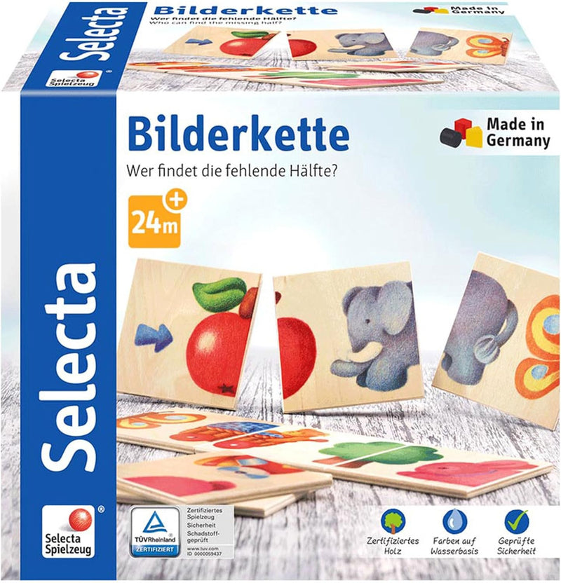 Selecta 62006 Bilderkette, Legespiel aus Holz, 8 Teile, Mehrfarbig