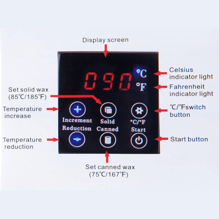 Wachswärmer waxing maschine mit LED-Display, 4 Wachsperlen 100 g und 20 Wachsstifte, elektrischer Wa