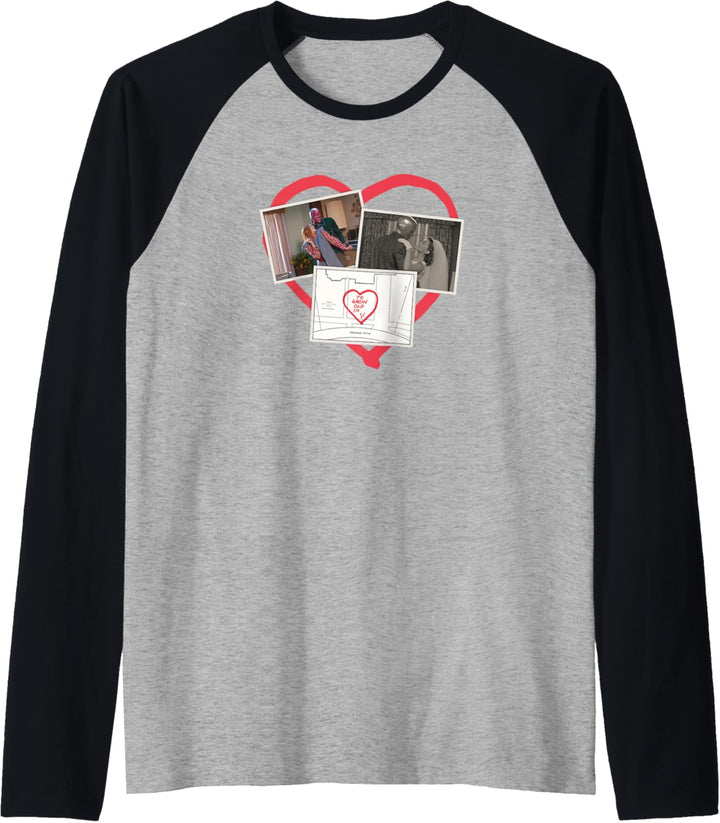 Marvel WandaVision Super Powered Couple Heart Raglan