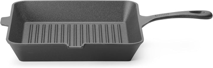 HENDI Grillpfanne, mit Ausguss, geeignet für Gasherd, Induktionsherd, Elektroherd, Ceranherd, antiha