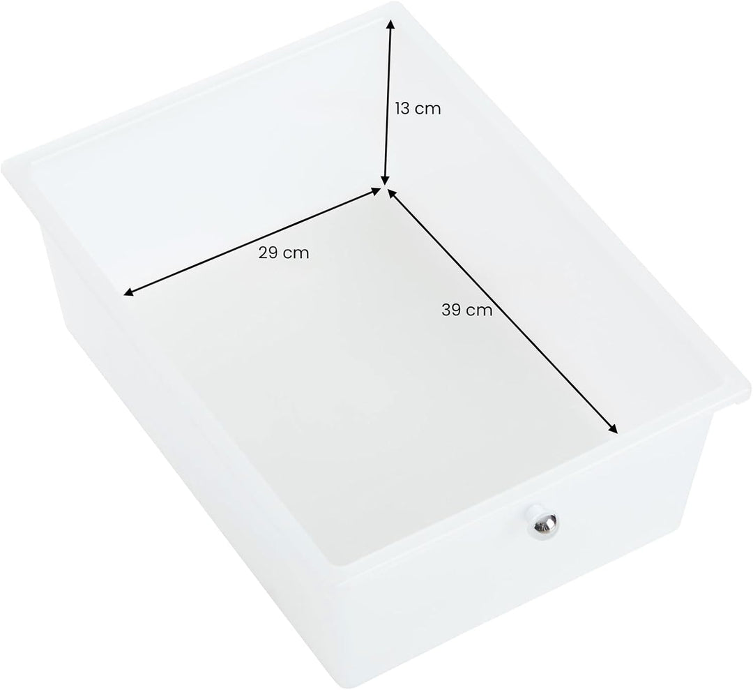 IDIMEX Rollcontainer GINA, Chrom/weiss - Rollwagen mit 5 transparenten Schubladen, chromfarbenes Met