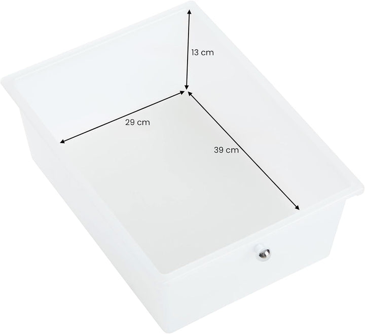 IDIMEX Rollcontainer GINA, Chrom/weiss - Rollwagen mit 5 transparenten Schubladen, chromfarbenes Met