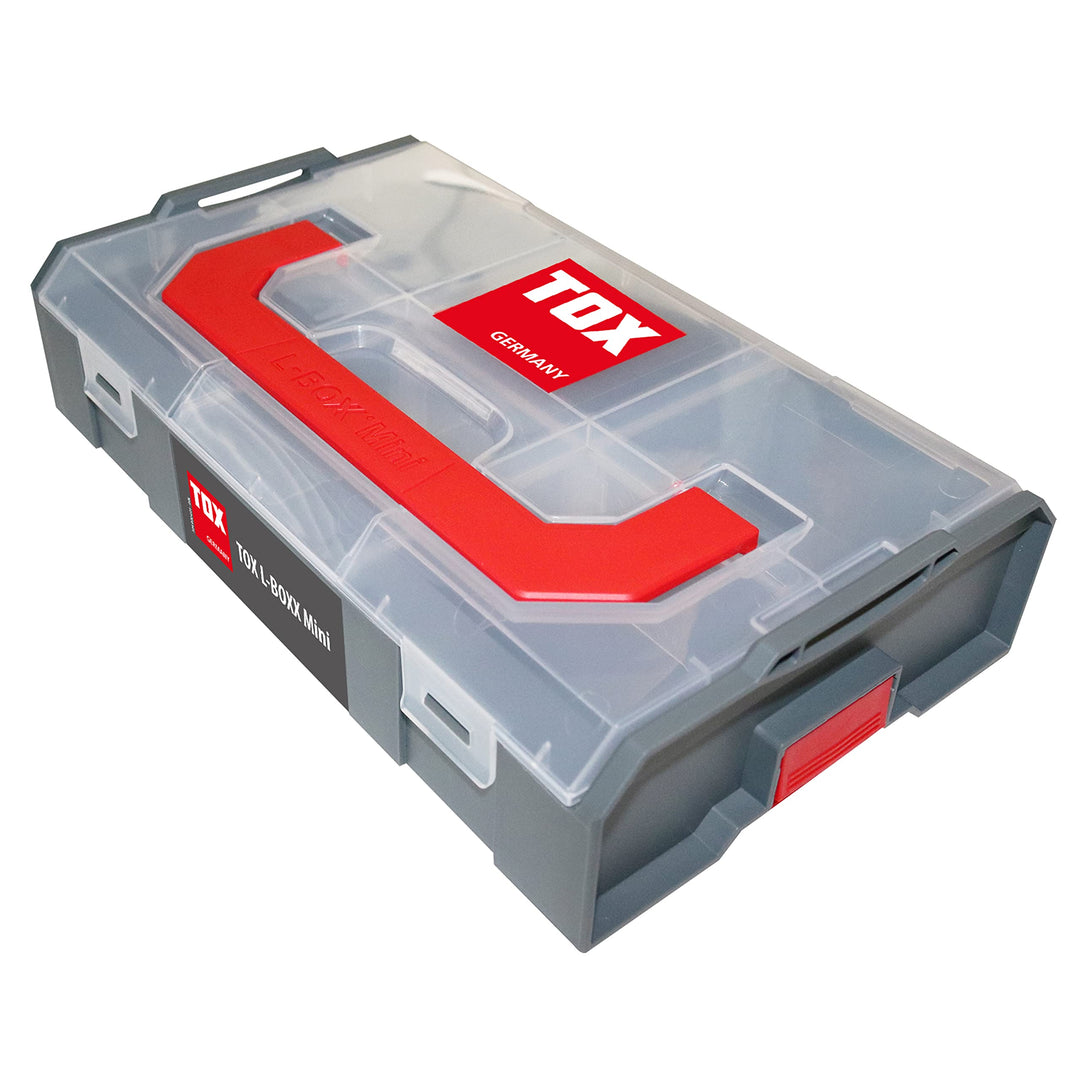 TOX L-BOXX Mini, effektiv, kompakte, übersichtliche Sortierbox für Schrauben + Dübel, individuell an