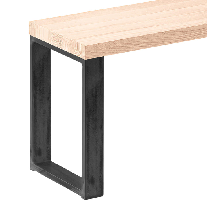 LAMO Manufaktur Hocker Beistelltisch Sitzbank 30x40x47 cm, Möbelfüsse Simple Rohstahl mit Klarlack/R