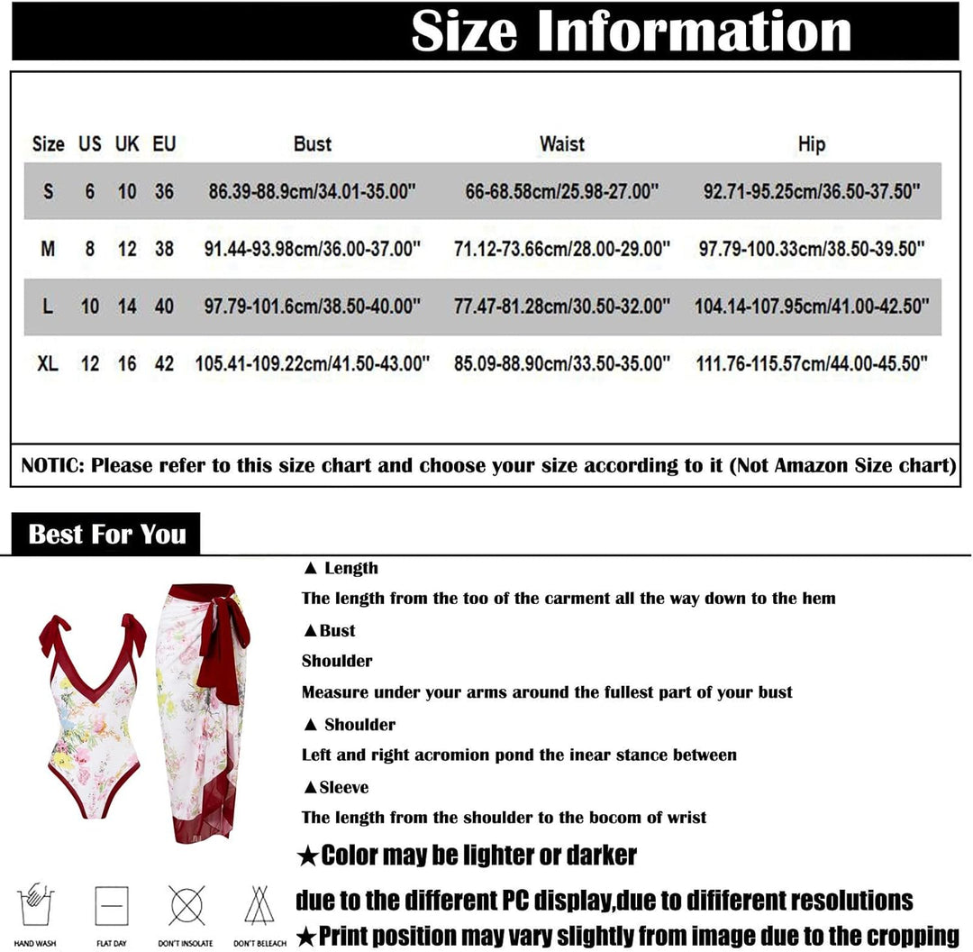 Damen Einteiler Badeanzug Damen Sexy Einteiler mit Bedruckt Badeanzug Langer Rock Set Bikini Set Mod