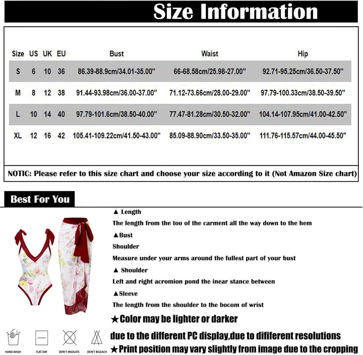 Damen Einteiler Badeanzug Damen Sexy Einteiler mit Bedruckt Badeanzug Langer Rock Set Bikini Set Mod