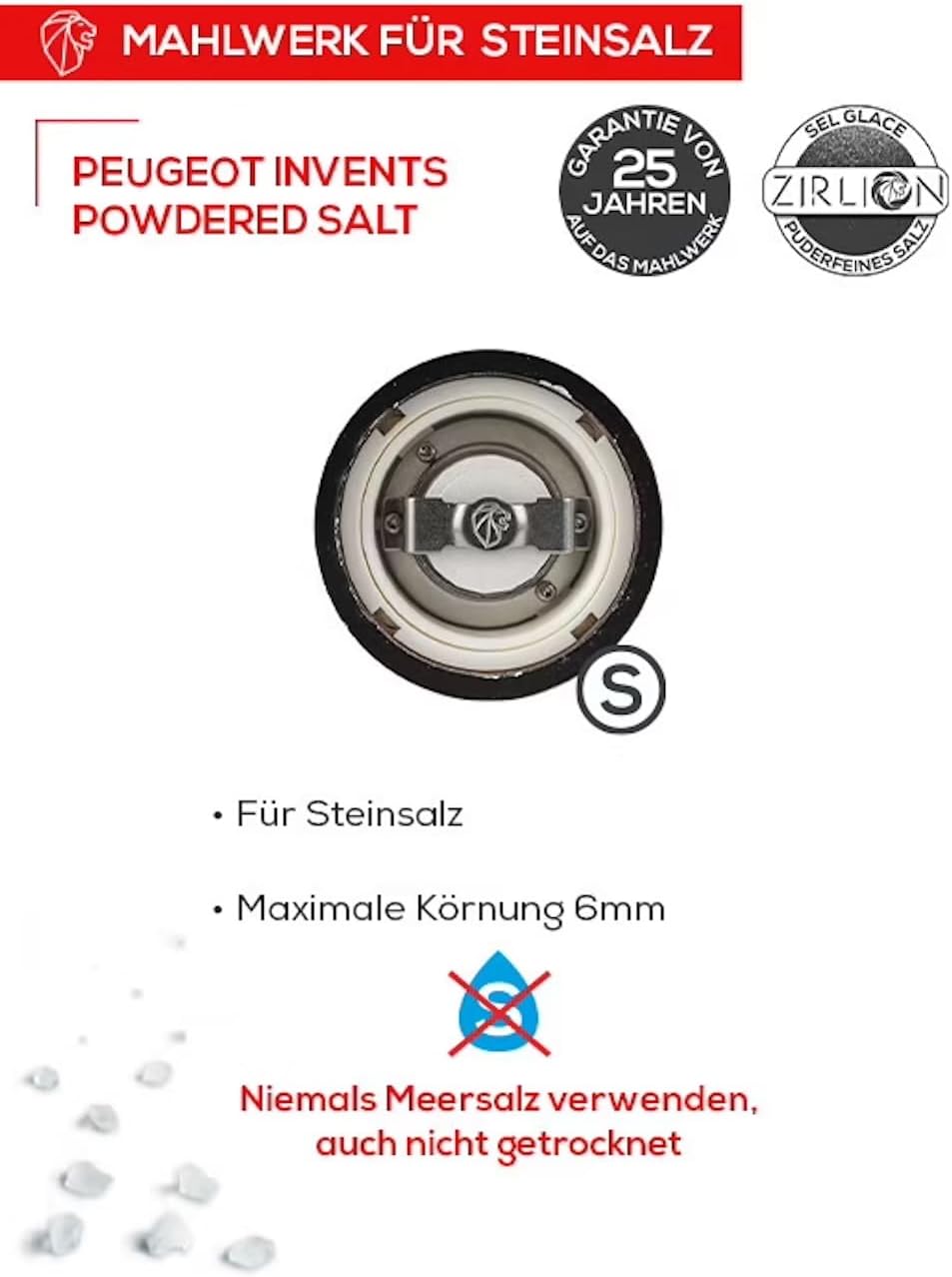 PEUGEOT - Paris u'Select 18 cm Pepper and Salt Mill Set - 6 Predefined Grind Settings - Powdered Sal