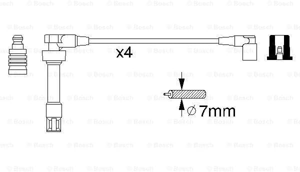Bosch 0986356307 - Zündleitung - 1 Stück