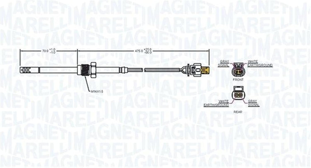 Magneti Marelli 172000109010 - Sensor, Abgastemperatur