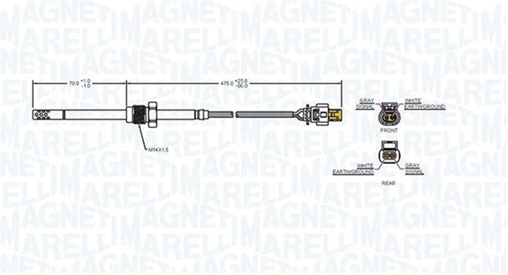 Magneti Marelli 172000109010 - Sensor, Abgastemperatur