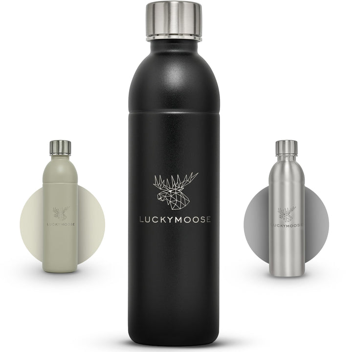Infinity Edelstahlflaschen Wassersprudler 0,75L – Kompatibel mit der LM Infinity Serie, Aarke Carbon
