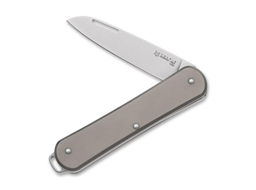 Böker Fox Vulpis 130 TI Taschenmesser von Böker, M390 Wharncliffe Klinge, Slipjoint Messer mit Titan