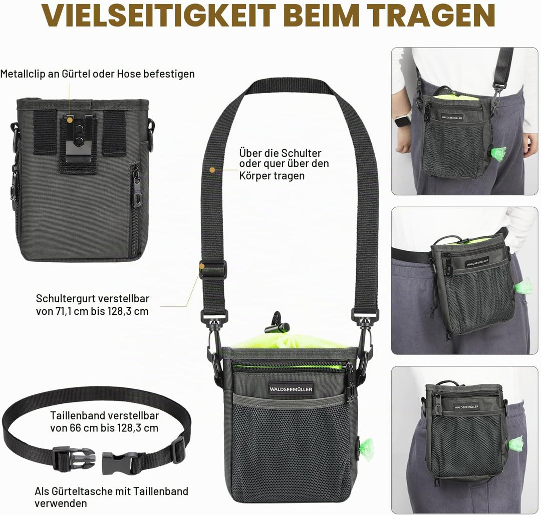 Waldseemüller Leckerlibeutel für Hunde, Futterbeutel Hunde Welpen Zubehör Futterbeutel Hundetraining