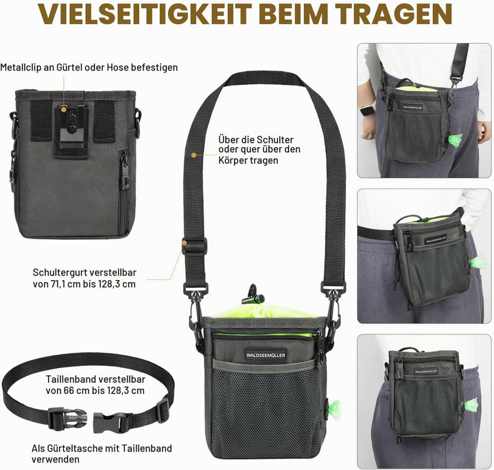Waldseemüller Leckerlibeutel für Hunde, Futterbeutel Hunde Welpen Zubehör Futterbeutel Hundetraining