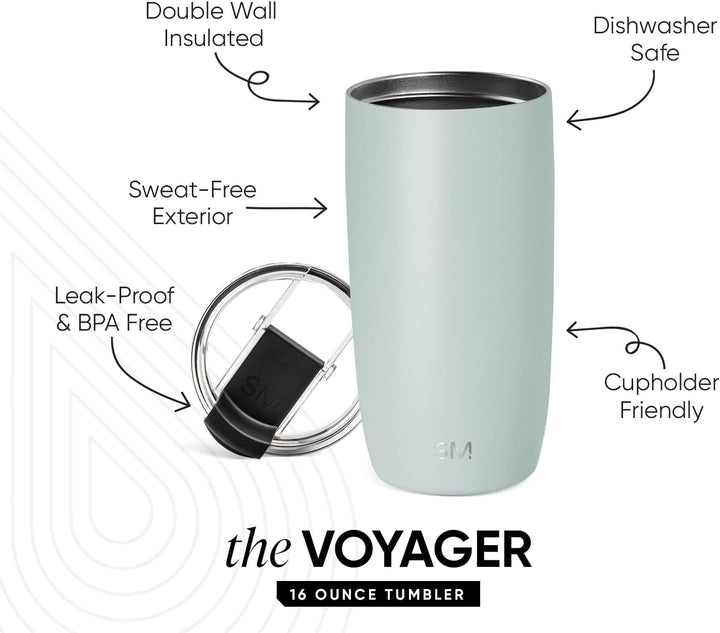 Simple Modern Reisebecher für Kaffee Trinkbecher Becher mit Klappdeckel | Isolierter EdelstahlEiskaf