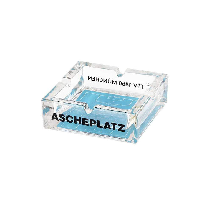 TSV 1860 München Aschenbecher - Ascheplatz - Glas Ascher Ashtray - Plus Lesezeichen Wir lieben Fussb