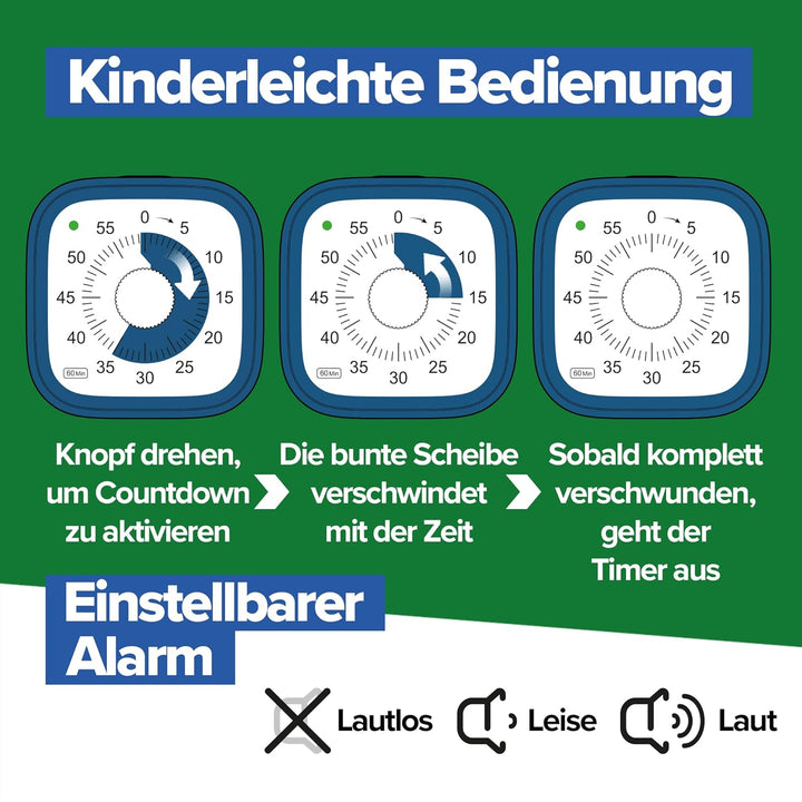 Visueller Timer für Kinder – TickTock Monster Truck – Zeitmanagement-Tool – 60 Minuten Countdown –