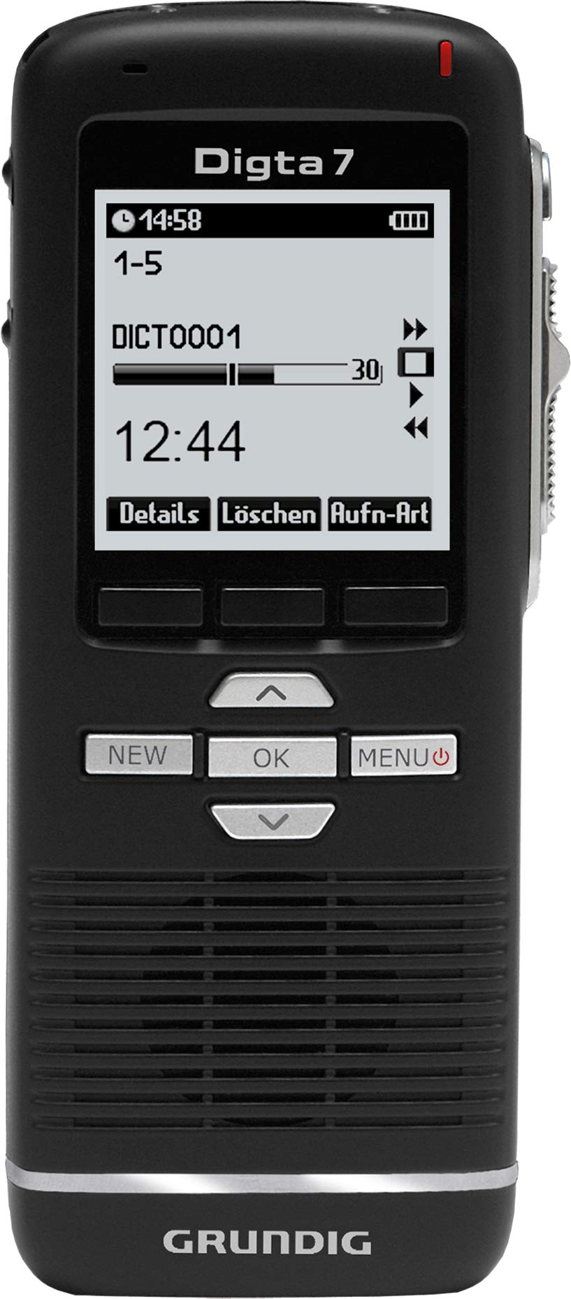 Grundig Digta 7 digitales Diktiergerät im Premium Set , Handgerät mit Dockingstation, Diktiersoftwar