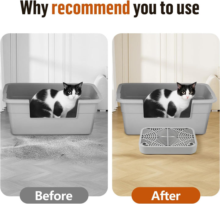 Kunststoff Katzentreppe, Katzentoilettenrampe mit Filterfunktion, Katzenstreu-Filterpedal für Kätzch
