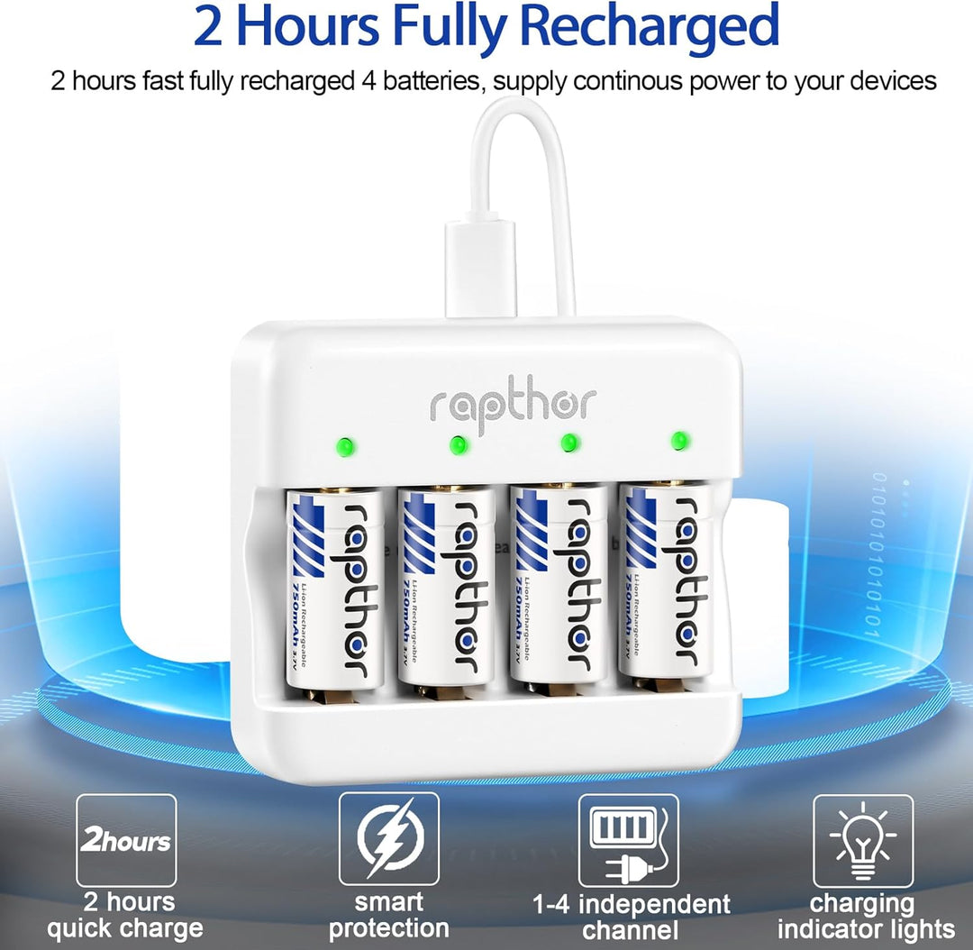 Rapthor Arlo Akkus Wiederaufladbar 750mAh High Capacity 3.7V Wiederaufladbarer Akku für Arlo Wireles