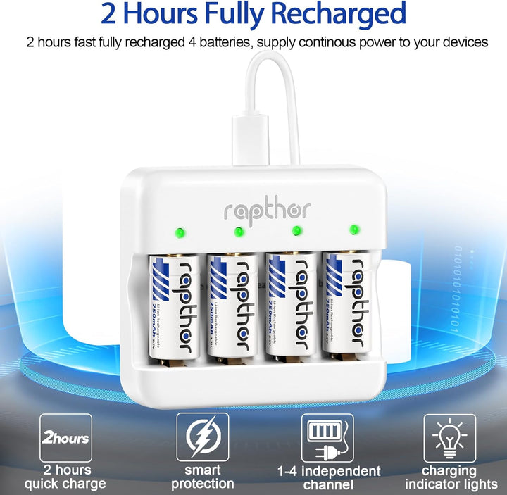 Rapthor Arlo Akkus Wiederaufladbar 750mAh High Capacity 3.7V Wiederaufladbarer Akku für Arlo Wireles