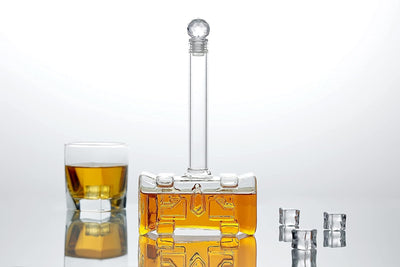 ALLILUYAA Whiskey Decanter,Handgemachte Thors Hammer Decanter,Transparent Creative Whisky Karaffe Ge