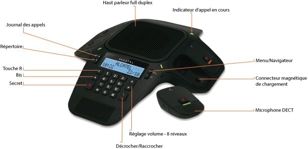 Alcatel Conference 1800 Konferenztelefon DECT inkl. Mobilteil Schwarz, Blau