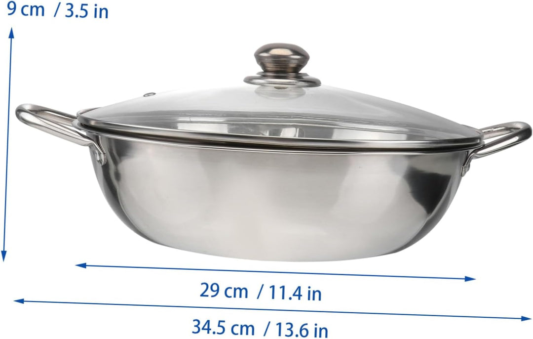 Cabilock Induktionstopf Dual Hot Pot Induktionskochtopfpfanne Eintopftöpfe Mit Deckel Double Flavor