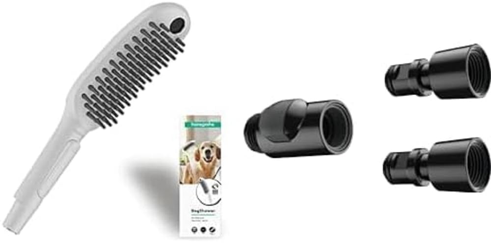 hansgrohe Hundedusche Dogshower, Brause wassersparend mit 3 Strahlarten zur Fellpflege von Hunden un