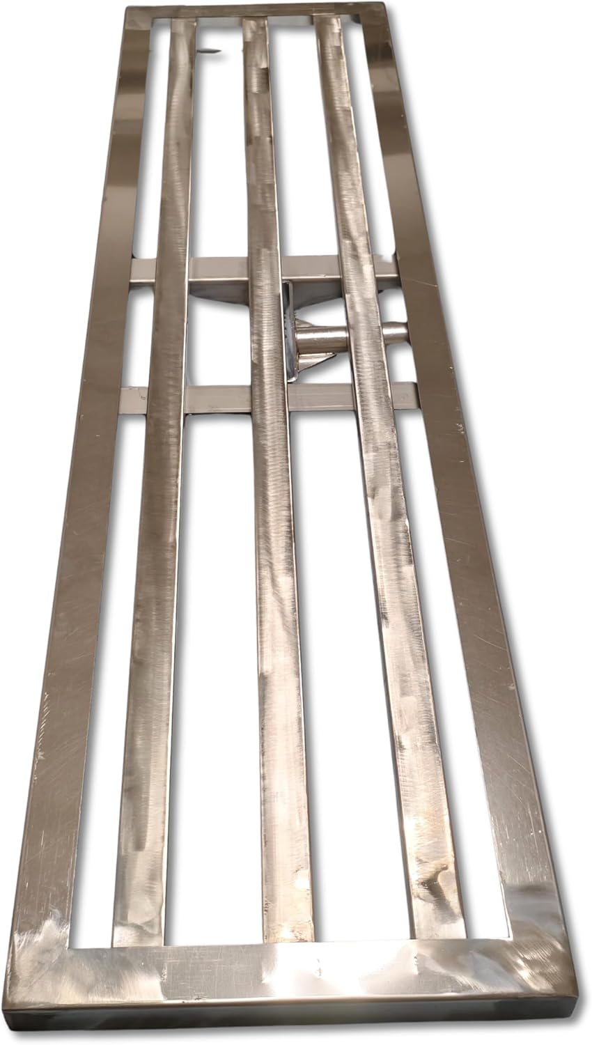 XXL Rasenrakel 100 x 26 cm aus Edelstahl – Profi Leveling Rake ohne Stiel – Flächenebner zum Sanden,