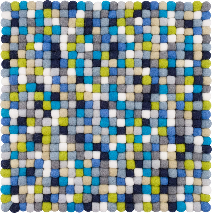 myfelt Filzkugel Sitzauflage Stuhlauflage - Fritz - 36x36 cm, bunt