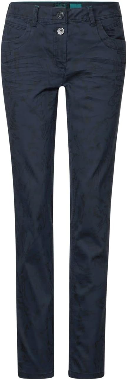 Cecil Damen Jeanshose Coated 28W / 32L Night Sky Blue, 28W / 32L Night Sky Blue