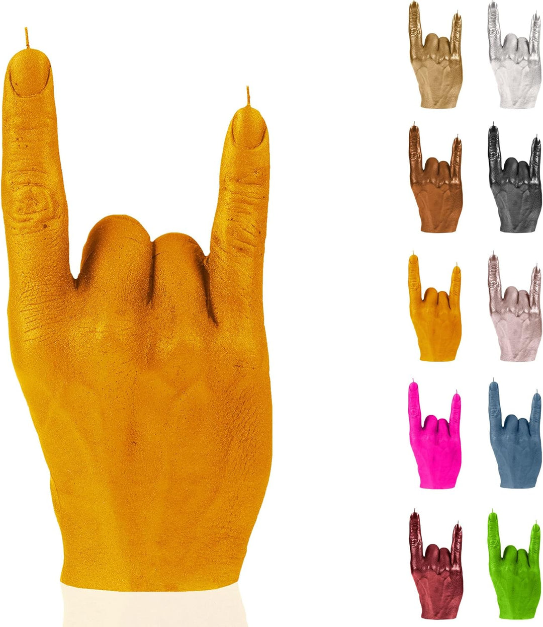 Candellana Hand RCK Kerze - Hand Figur - Coole Deko - Gothic Deko - Grunge Deko Kerze - Heavy Metal