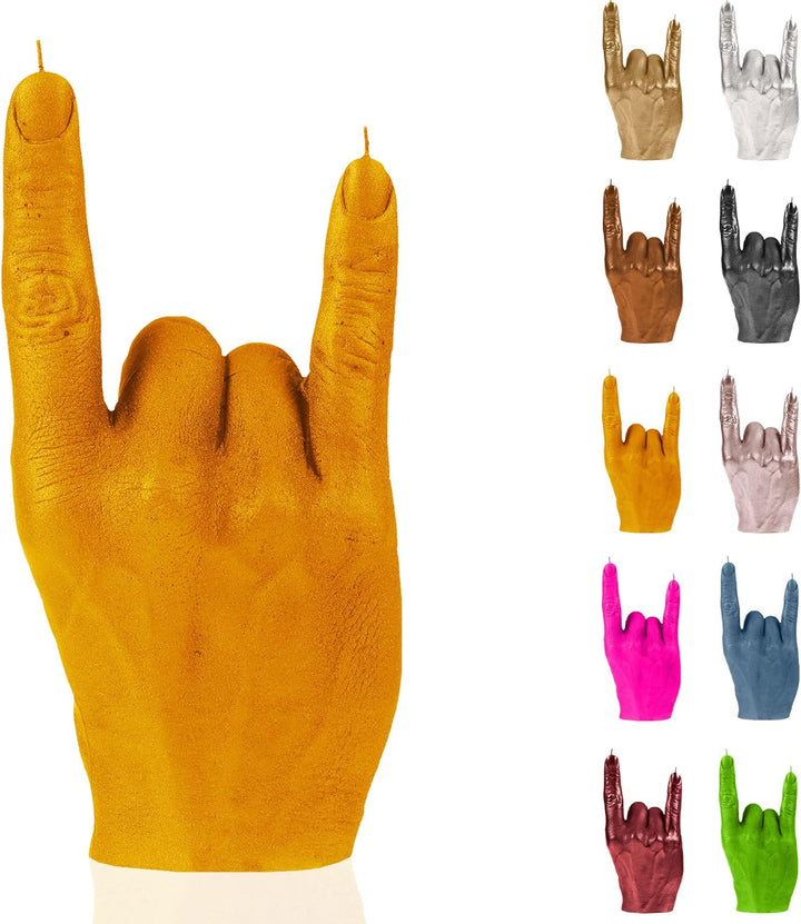 Candellana Hand RCK Kerze - Hand Figur - Coole Deko - Gothic Deko - Grunge Deko Kerze - Heavy Metal