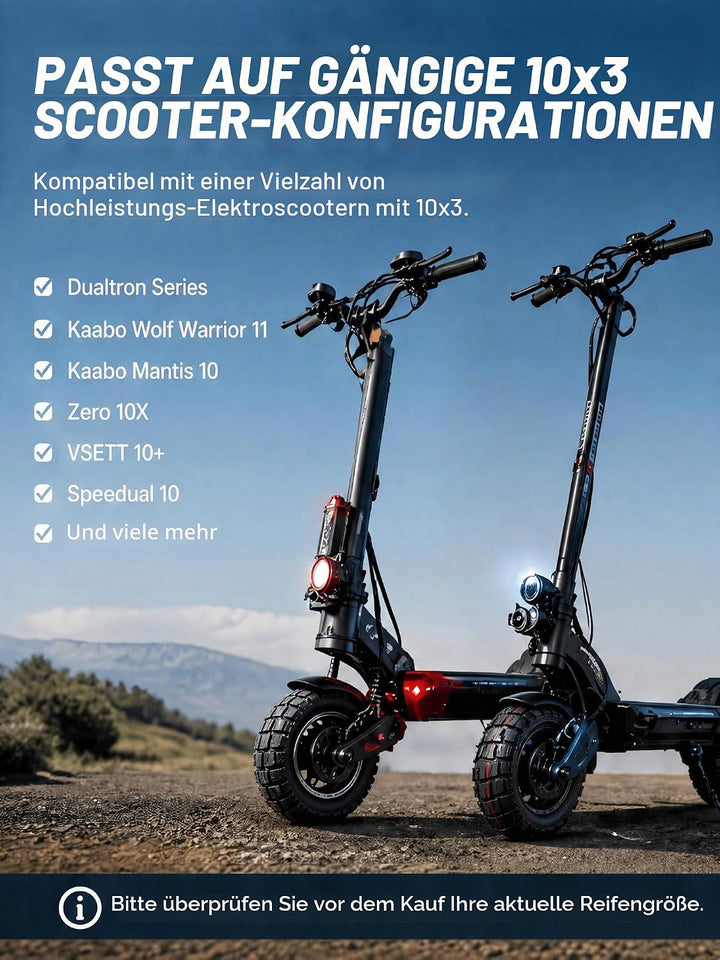 Schlauchlose Geländereifen für Kugoo M4/M4 Pro/Kaabo Wolf Warrior/Kaabo Mantis 10/Dualtron Zero 10X