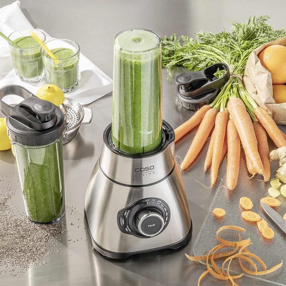 CASO B 1800 PowerBlender-Set - Standmixer, 28.000 U/min, Glasbehälter 1,75 L, inkl. Trinkflasche und