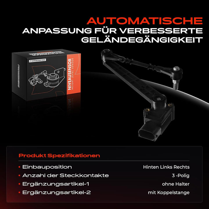 Höhensensor Niveauregulierung hinten Rechts für R-o-v-e-r III LM LM_ IV LG 2002-2018 LR020629