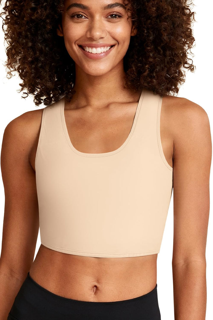 Jumwa Binder Transgender Tomboy Damen FTM Kompression Brust Binder Nude M, Nude M
