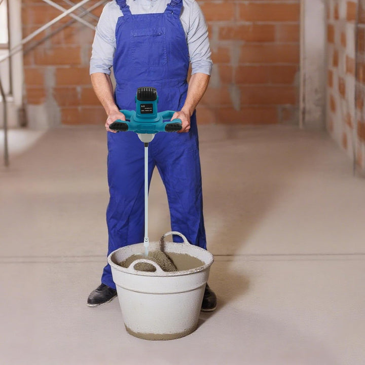 Elektrischer Mörtelrührer 1400W, 6-Stufen Rührwerk mit 0-1200 U/min für Beton, Farbe & Kleber, Profi