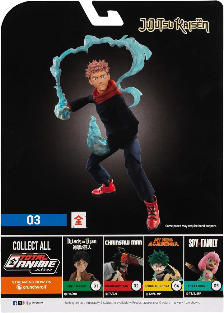 Total Anime KAZ0003 - Yuji Itadori – Jujutsu Kaisen - 16,5 cm grosse Figur mit austauschbaren Gesich